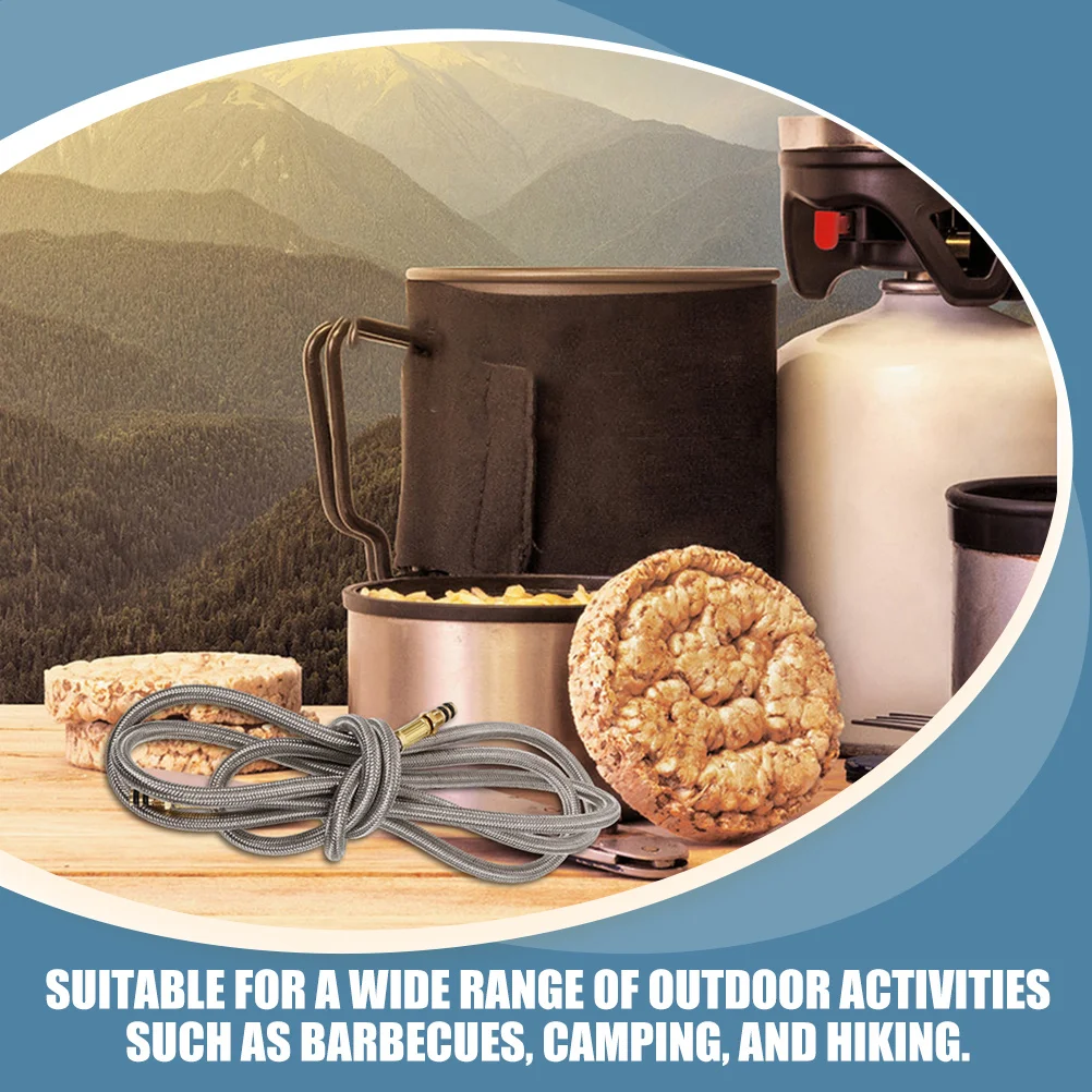 موقد اتصال أنبوب الموقد تمديد خرطوم الفولاذ المقاوم للصدأ دائم التخييم في الهواء الطلق شواء ملحق موقد خارجي تمديد خرطوم