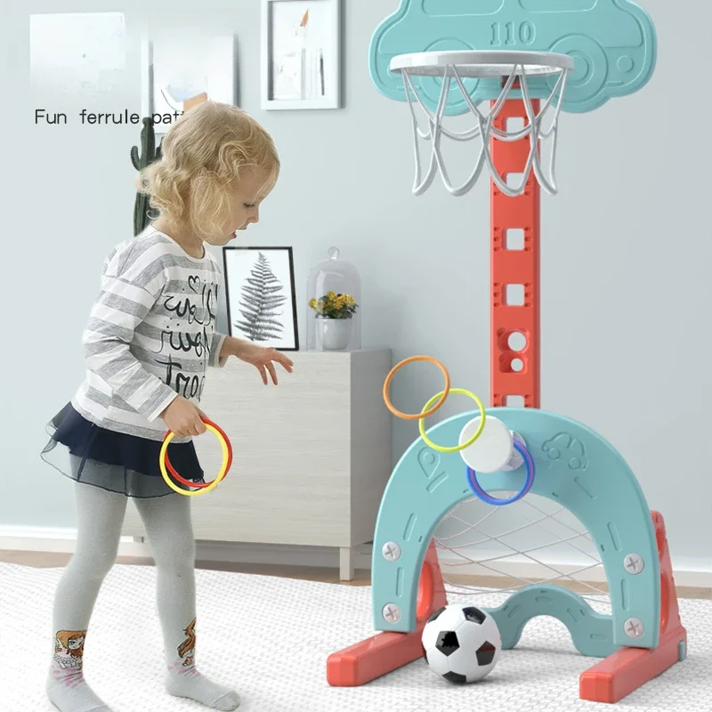 Children's Basketball Stand Adjustable Indoor Baby Toy Ball Boys' Home Shooting Frame Stand Exercise Body Develop Intelligence