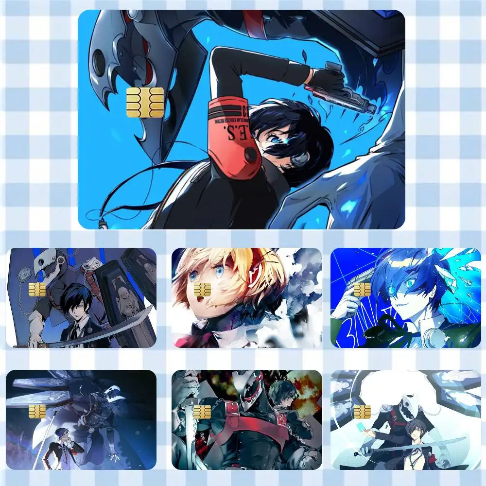 Makoto - Persona 3 Aigis P3 Sticker Film Tape Skin for Credit Card Debit Card Cartoon Waterproof Stickers