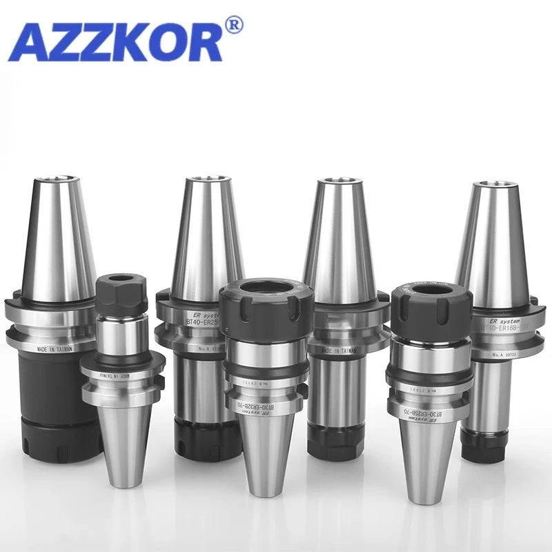 AZZKOR High Precision CNC Tool Holder Center Milling Machine Milling Cutter Collet Chuck Dynamic Balance Spindle BT30-Er16-70L