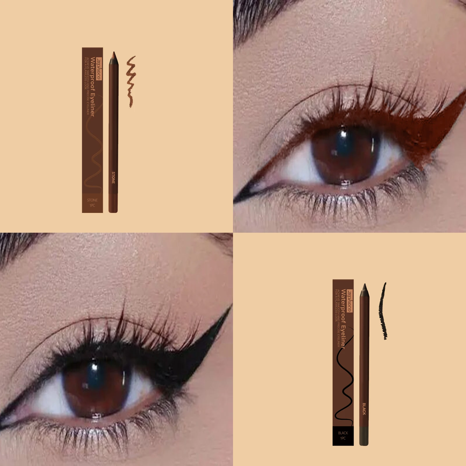 

Waterproof Eyeliner Pen Quick-Dry Long Lasting Smooth Matte Eye Liner Anti-Smudge Liquid Easy to Color Eyeliner Pen Eye Cosmetic