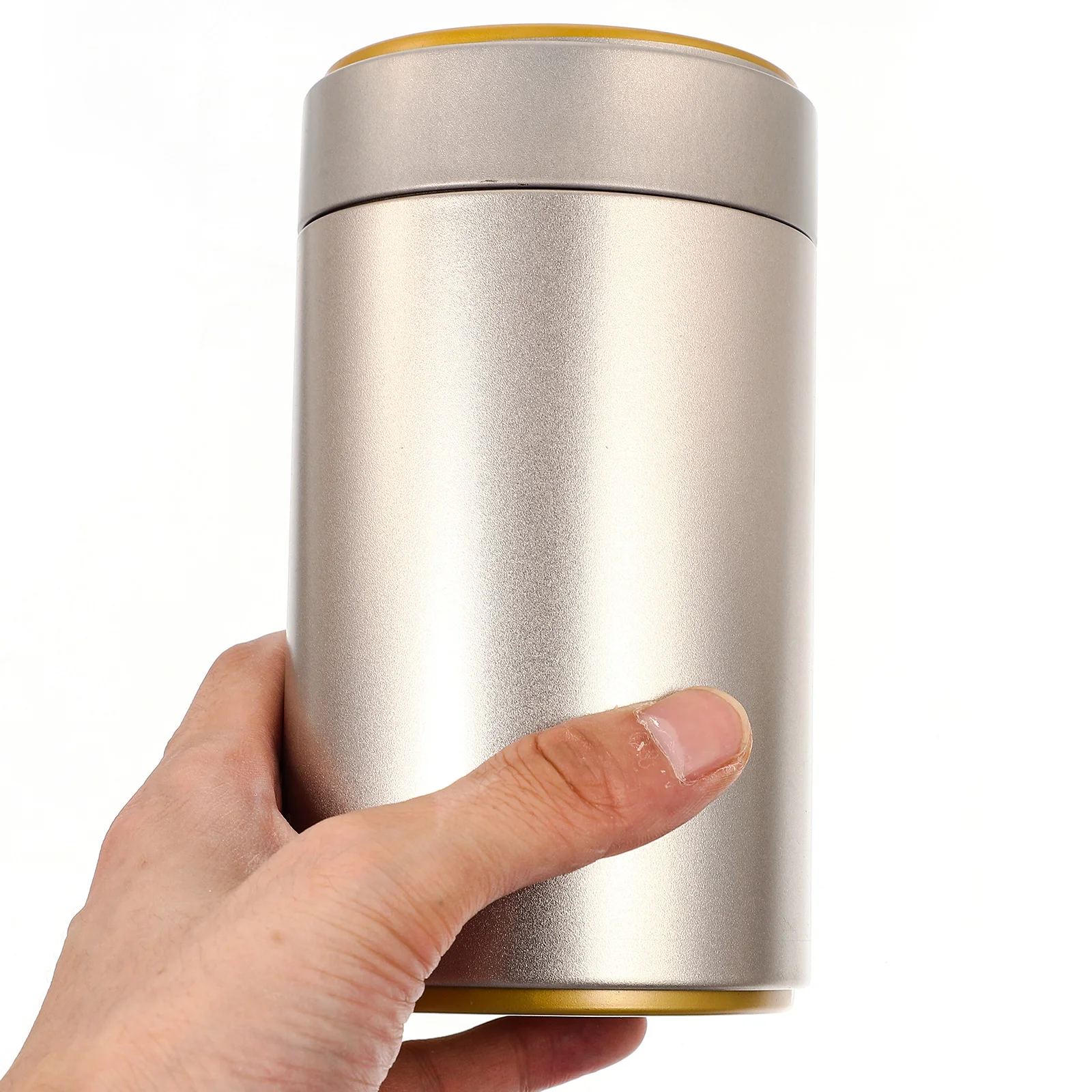 

4 Pcs Food Containers with Lids Metal Gift Jar Storage Jars Airtight Tea Tin Canister Empty for Household Canisters Silver Miss