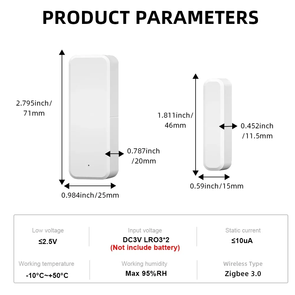 EWelink Zigbee Door Sensor Smart Home Window Sensor Works Home Assistant Zigbee 3.0 Gateway Door Window Alarm Sensor APP Control