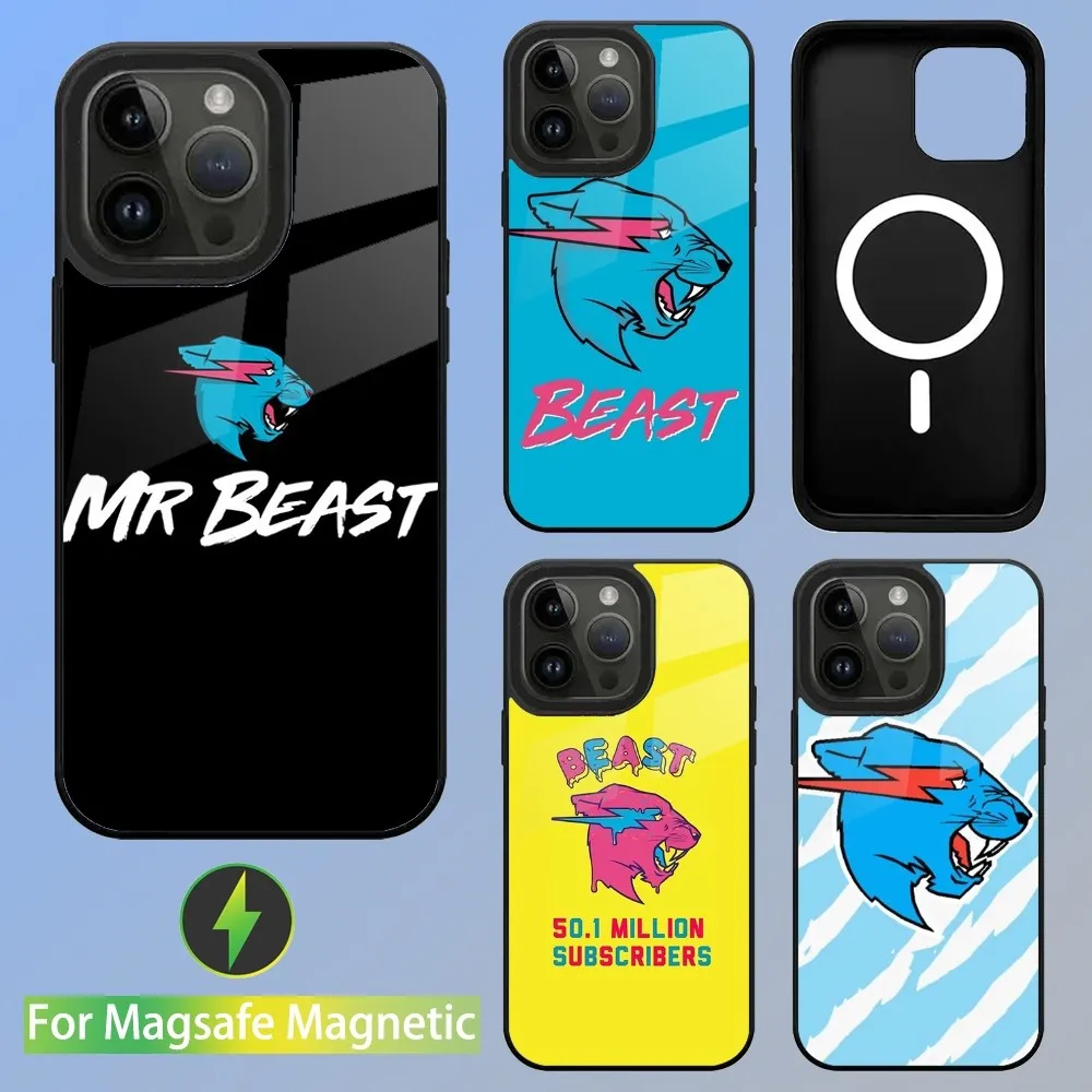 Mr B-Beast Game Phone Case For iPhone 15,14,13,12,11,Plus,Pro,Max Mini Magsafe Magnetic Wireless Charging