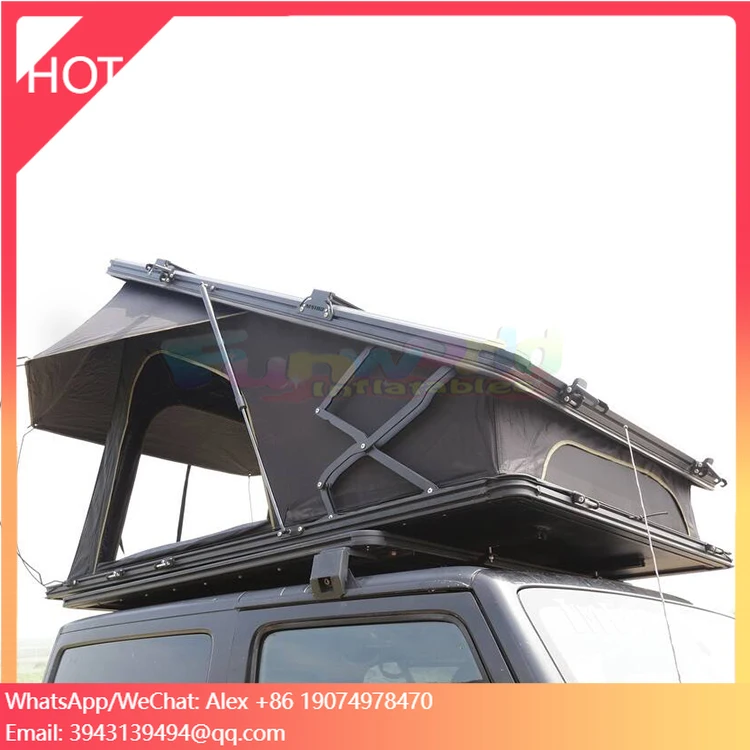 

Палатка на крышу автомобиля 3-4 местная, треугольная, с солнечной панелью, для кемпинга, алюминиевая, с жестким корпусом-раскладушкой