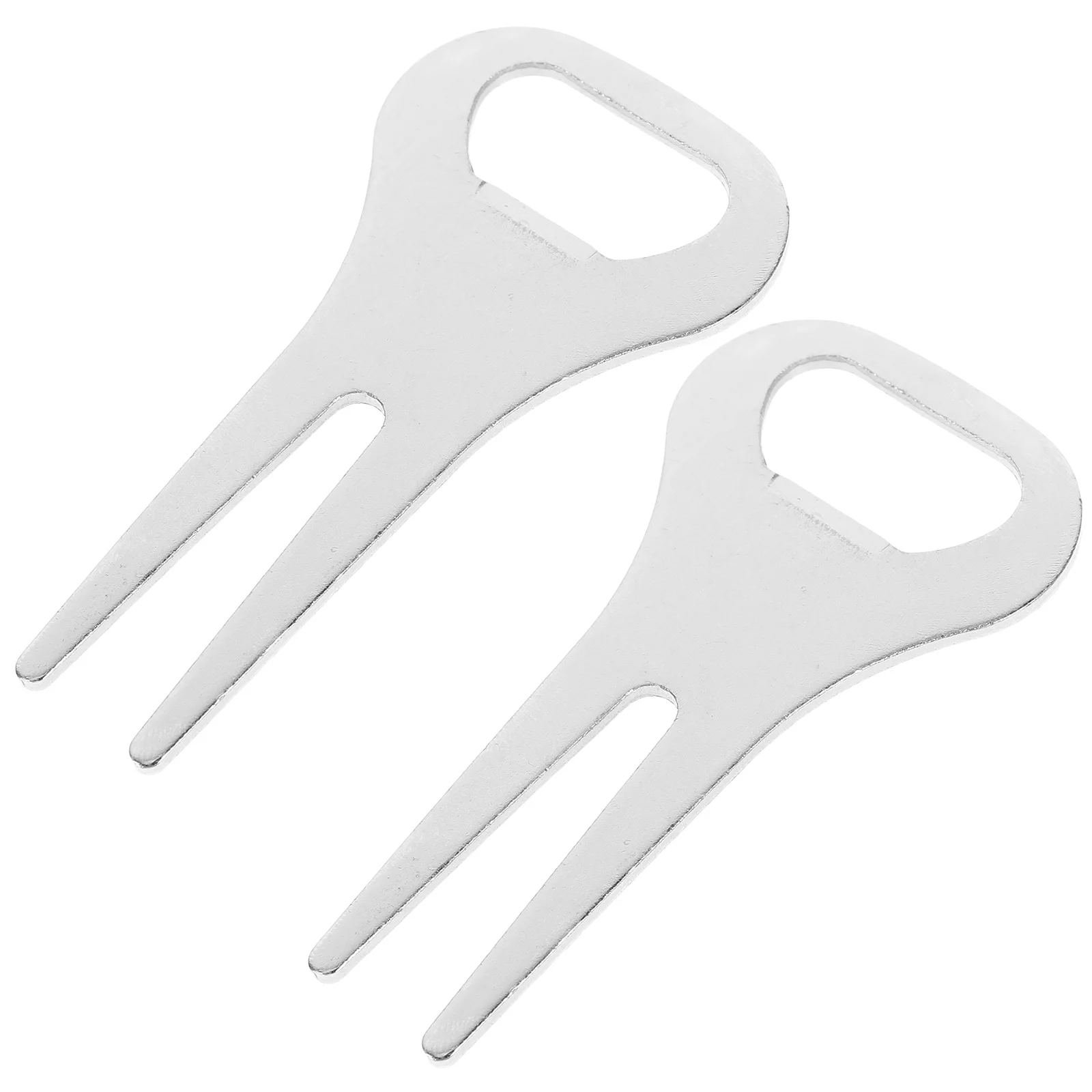 1Pair Zinc Alloy Golf Divot Tool Green Fork Bottle Opener Ergonomic Design Turf Repair Fork Golf Accessories Essential