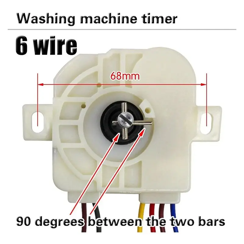 6 Line Oblique Ear Washing Machinetimer 68Mm Center Hole Distance  90 Degree Switch Shaft