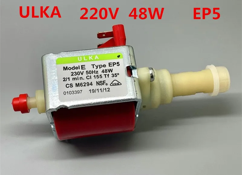 ULKA Water Pump Solenoid Valve fits for Jura/ Saeco/WMF/Franke/Delonghi/ EUPA/Gemilai and Household Espresso Machine EP5 /EP4