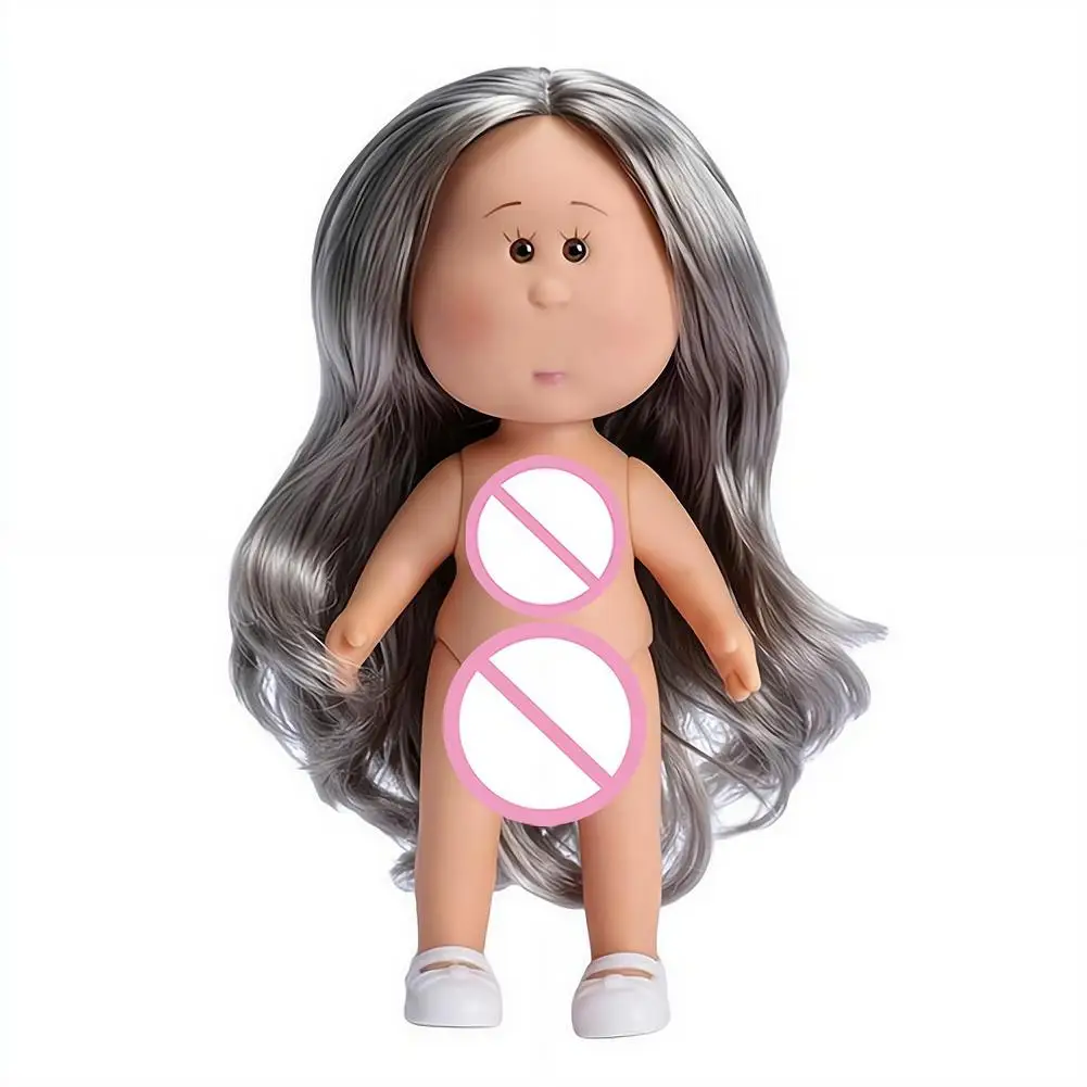 14cm Mini-Kartoffelpuppe mit 5 beweglichen Gelenken, DIY Vinyl-Süße Puppen, Spielzeug mit lockigem Haar, 14cm Vinylpuppe mit Bohnenaugen, dunkelhäutige Anziehpuppe – Detail 16