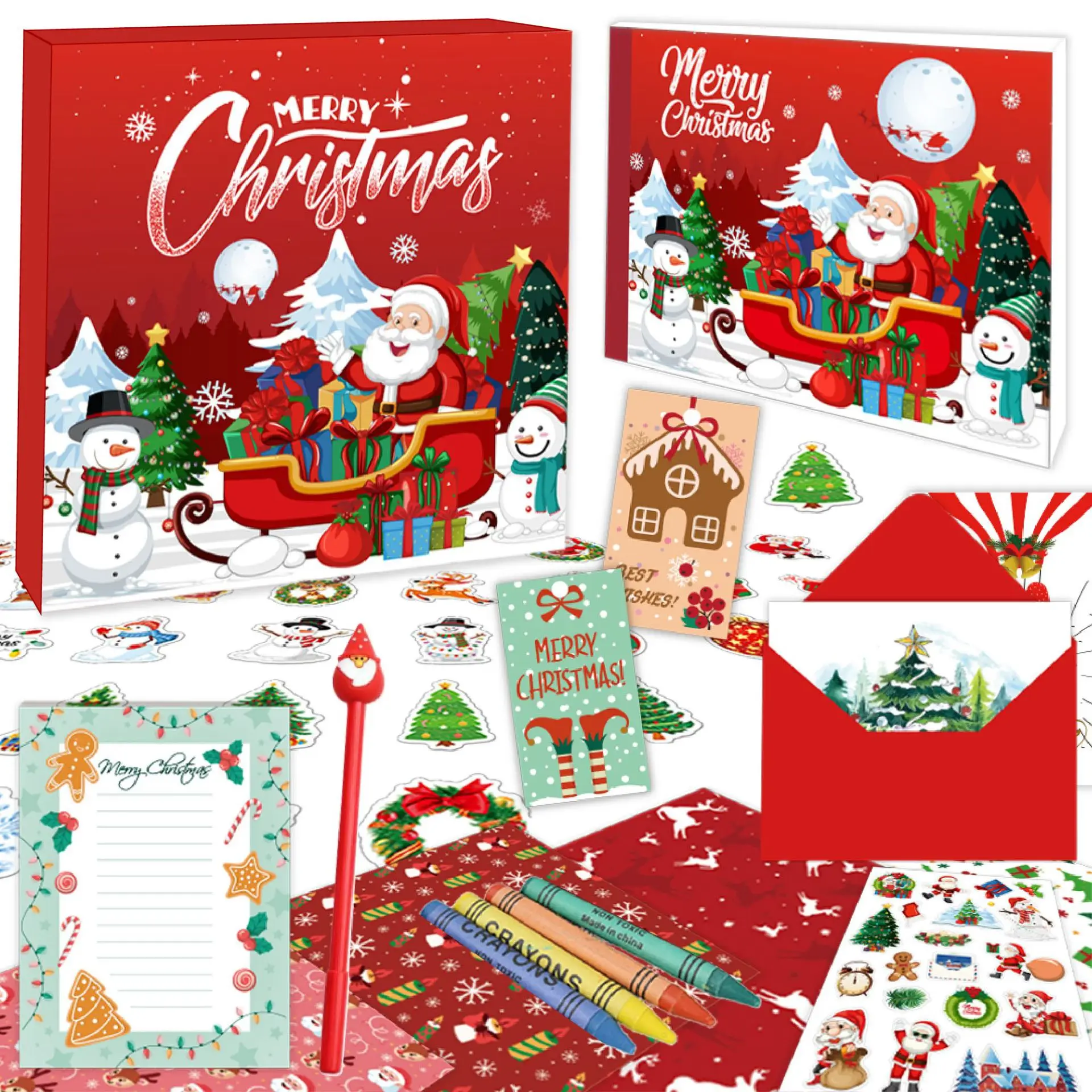 christmas-diy-journal-set-for-kids-children-diary-notebook-scrapbook-album-writing-drawing-craft-stationery-new-year-gift