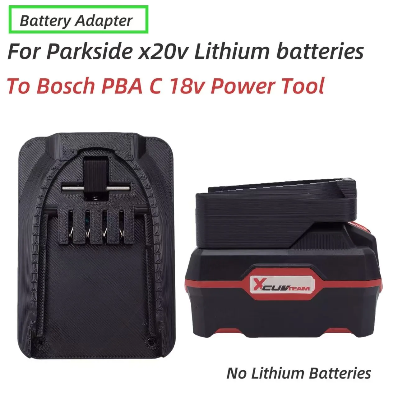 

Адаптер аккумулятора для электроинструмента Lidl Parkside X20V к Bosch PBA серии C (инструменты и аккумулятор в комплект не входят)