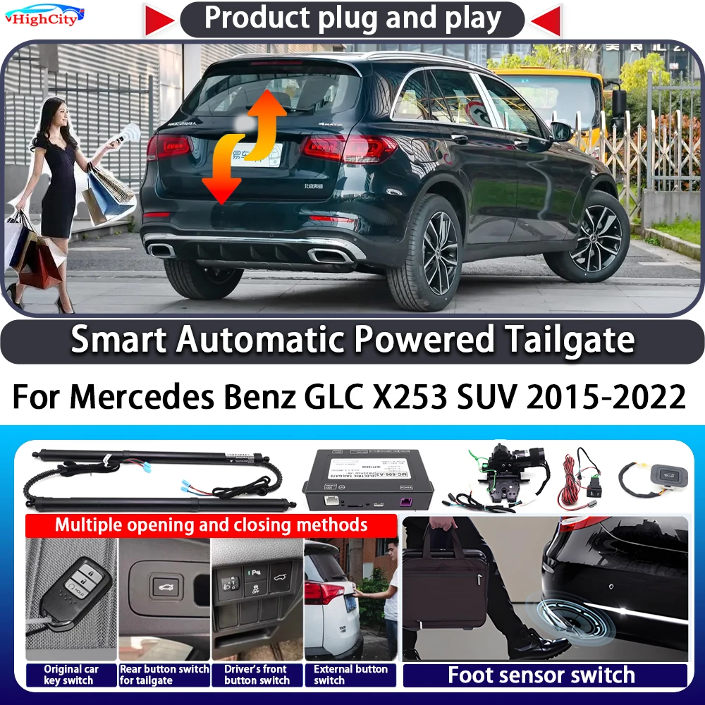 

For Mercedes Benz GLC X253 SUV 2015-2022 Smart Automatic Powered Tailgate Key Control Trunk Close Kit Electric Power Tailgate