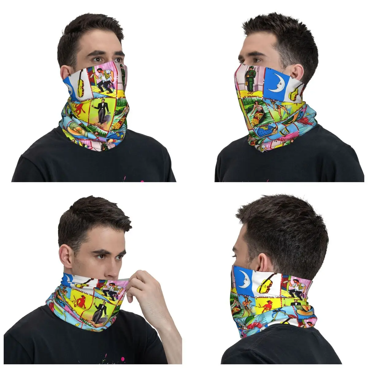 Custom Loteria Card Mexican Bingo Lottery Bandana Neck Warmer Men Women Winter Ski Hiking Scarf Gaiter Face Cover