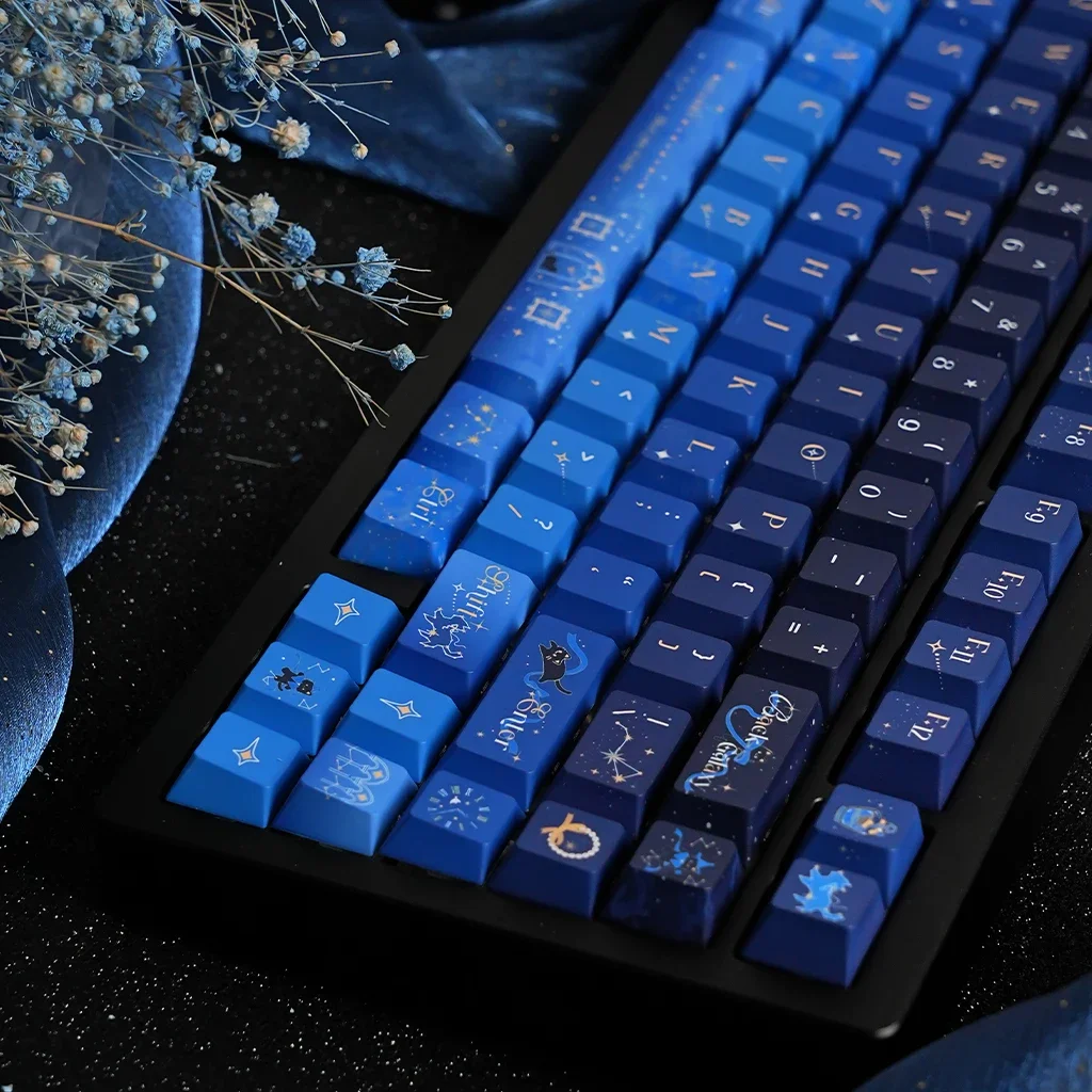 Starry sky theme keycaps · Starry night corridor · Night Star tour · Dark blue gradual change original