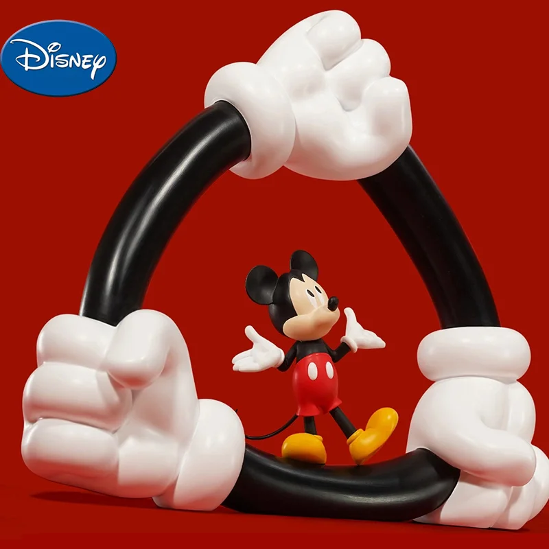 

Disney Mickey Hand In Hand Statue Series Model Furniture Magnetic Ornaments Tide Play Doll Collection Ornaments Holiday Gifts