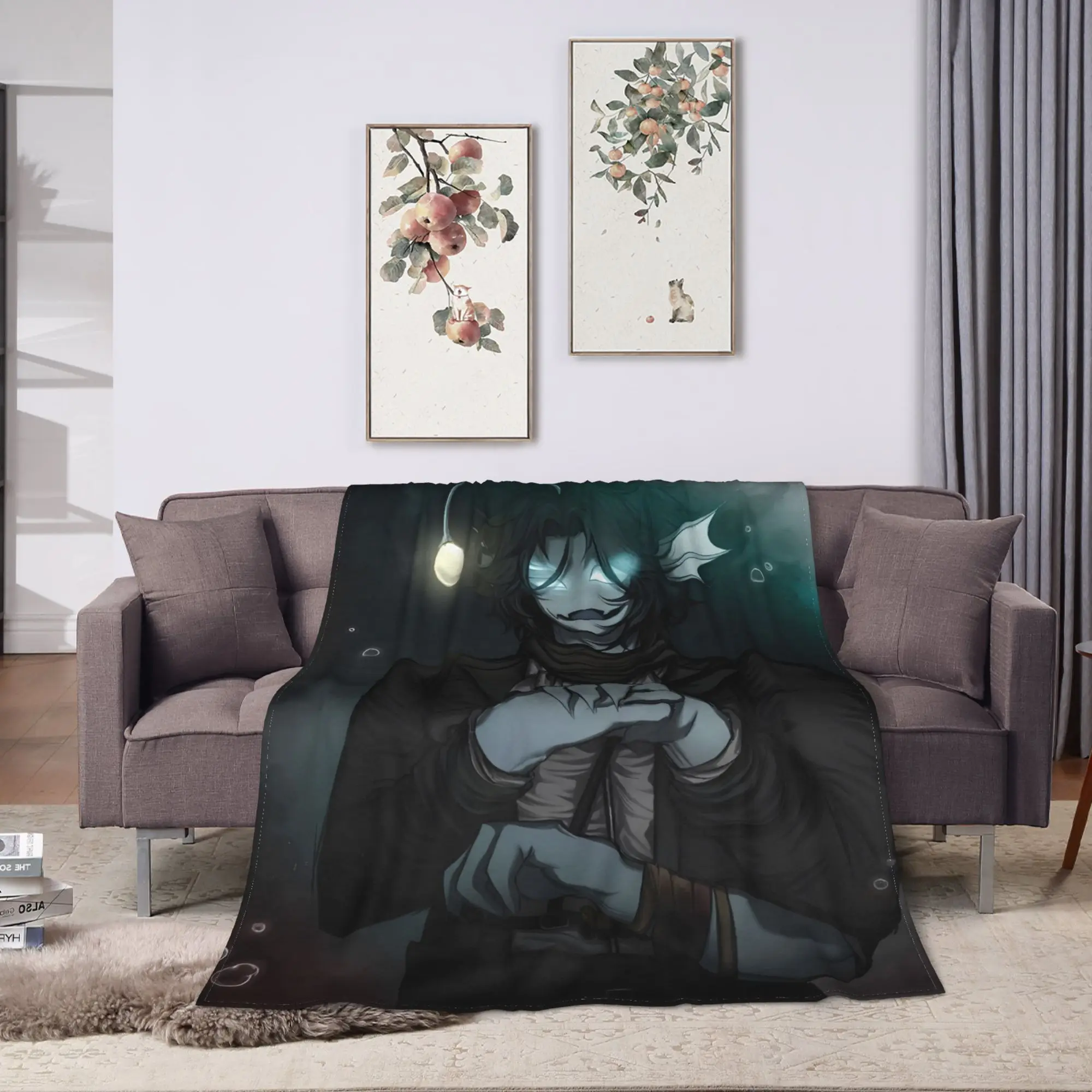 Soft Blanket Decorative Sebastian Solace Pressure Game Throw Blanket  Flannel Bedspread For Couch Chair Novelty Sofa Bed Cover