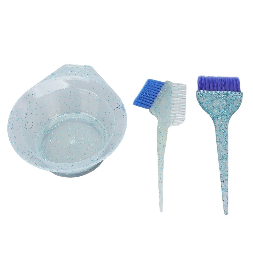 Double-sided Comb Hair Dyeing Brushes Angled Comb Soft Bristle Brush Hairdressing Tinting Comb Blue Professional