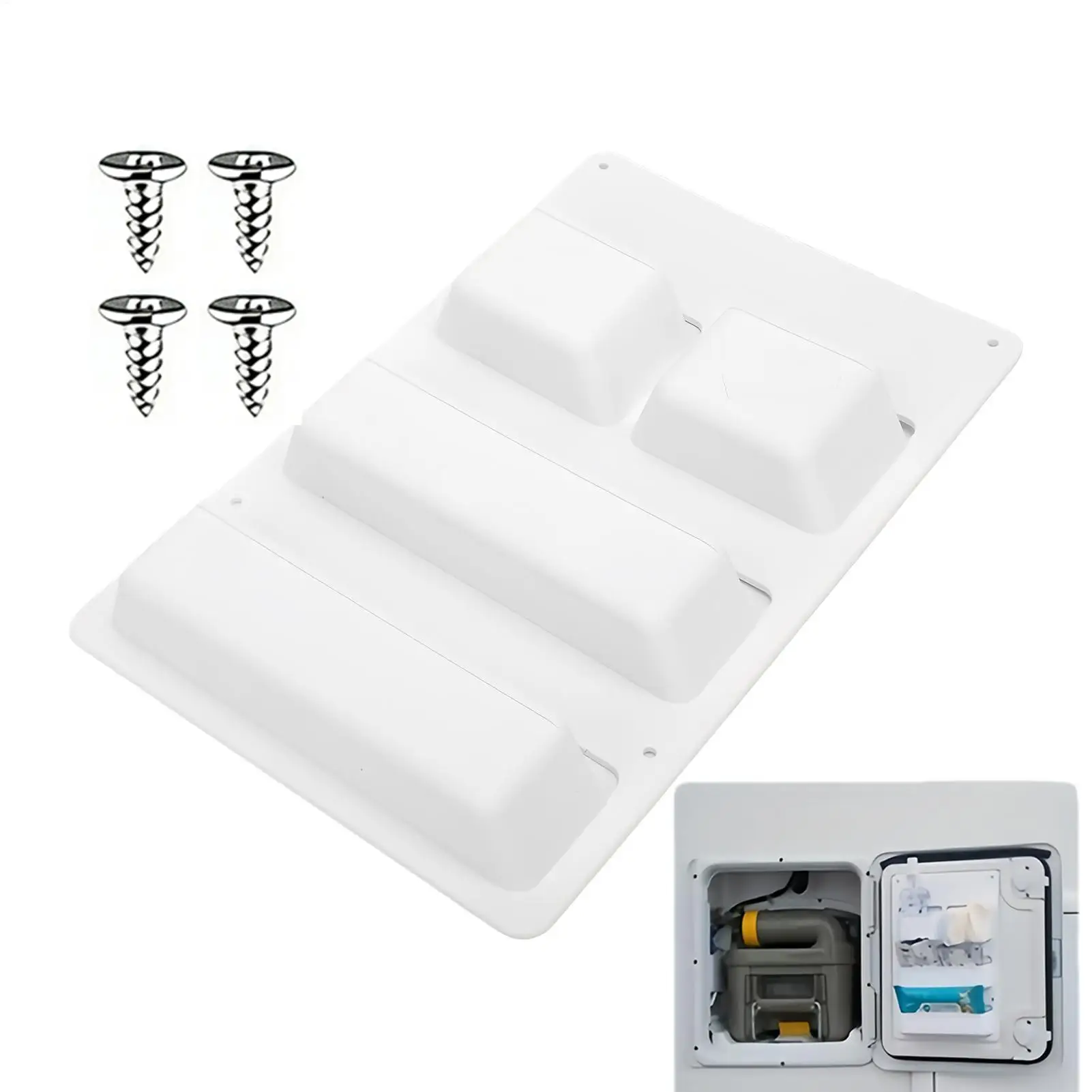 RV Door Storage Box Wall-Mounted Caravan Storage Motorhome Toilet Door Organizer For Road Trips Outdoor Enthusiasts Travel