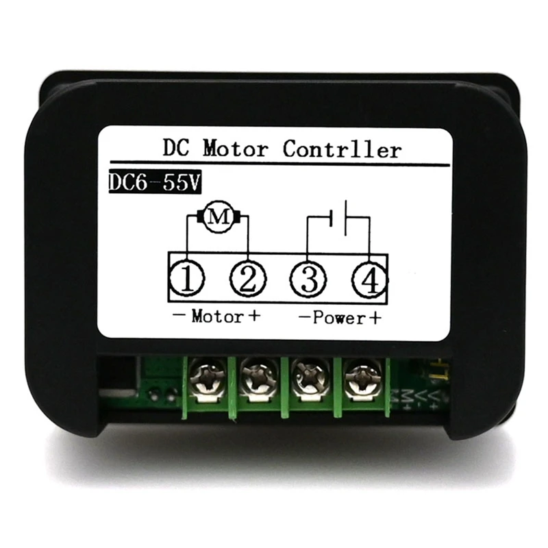 AB42-Forward Reverse 0-100% Adjustable DC 6-55V 20A DC Motor Speed Controller PWM 12V 24V 48V Remote Control