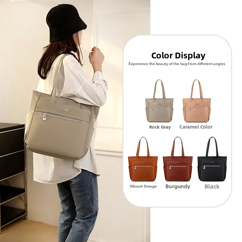 

Casual Commuter Women's Tote Bag Faionable Large Capaci Nylon Material Versatile oulder Bag for Work And Daily Use