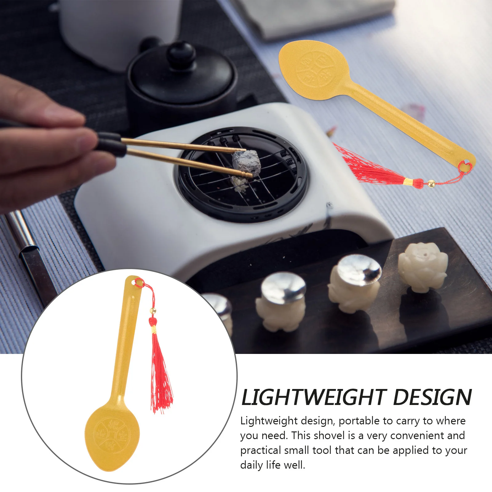 

Alloy Shovel Compact Ash Press Tool For Home Tea Room Incense Making Kit Lightweight Metal Incense Accessory