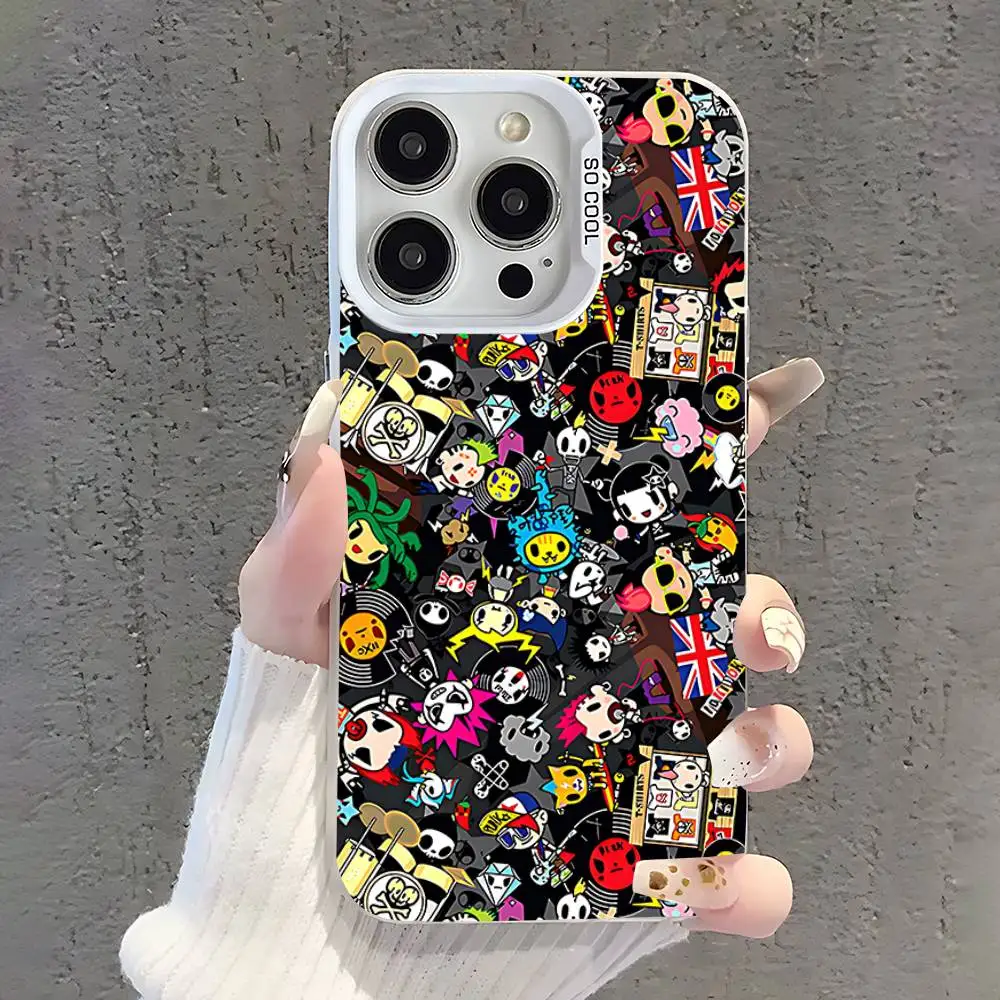 اليابان T-Tokidokis فتاة جراب هاتف آيفون 17,16,15,14,13,12,11,Pro,XS,Max,Plus,Mini,SE الأبيض كاندي ماتي غطاء مقاوم للصدمات #4