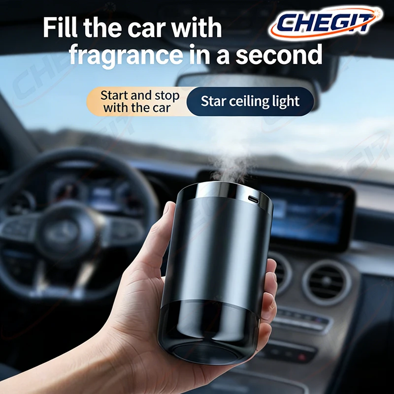 Aromatizador e Perfume Inteligente para Carro com 5 Modos e Teto Estrelado – Acessórios Automotivos para MB/VW/Opel/Peugeot