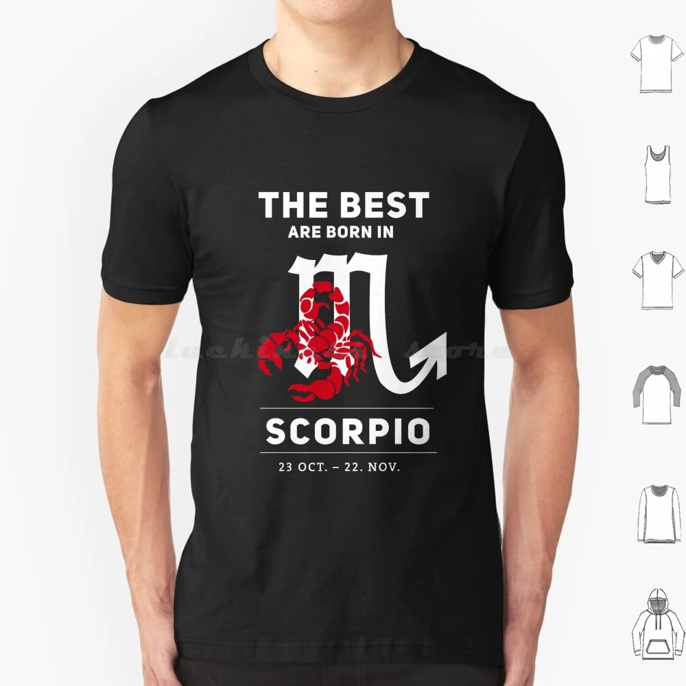 Scorpio Scorpion Horoscopes Star Sign Birthday October November Born Astrology Red T Shirt Cotton Men Women DIY Print Scorpio