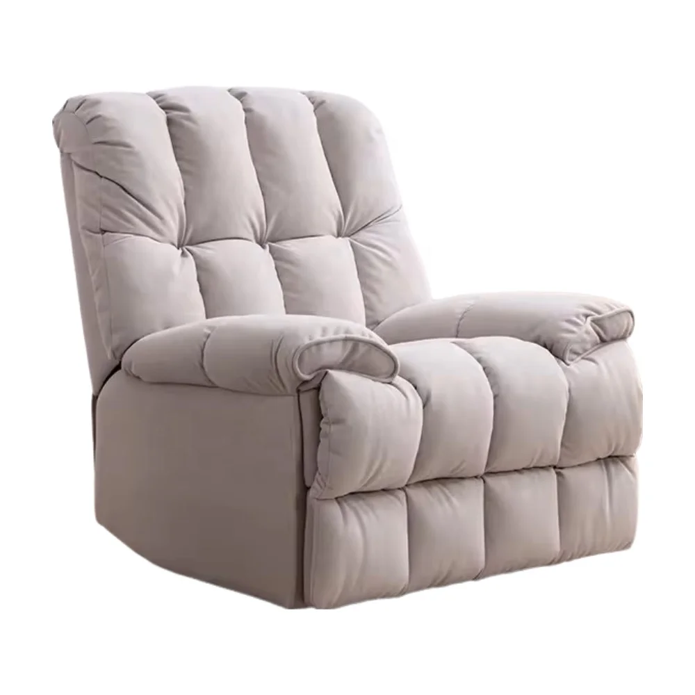 Modern Multi-Functional Power Recliner Sofa Set Factory Direct Wholesale Linen Upholstery With Velvet Accents Metal Frame