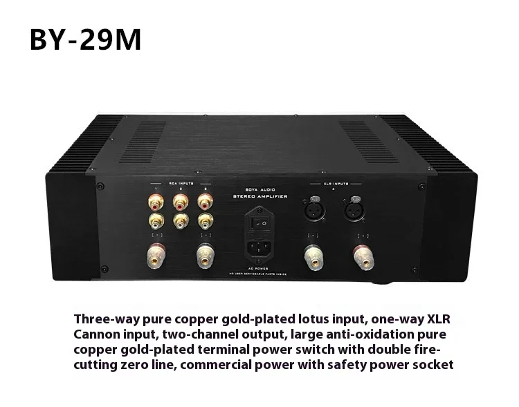 Amplificador AMXEKR Referência Goldmund 29m 150W * 2 Classe A e B HiFi Amplificador de potência de áudio doméstico de última geração com controle remoto