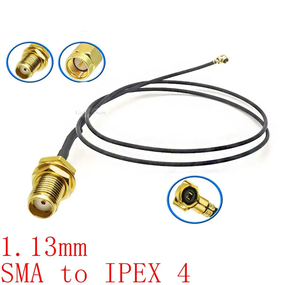 1PC RG1.13mm  Pigtail Extension IPEX RF Cable SMA Female to ufl U.FL IPX  IPEX 4 Female RP SMA Male for WIFI Antenna