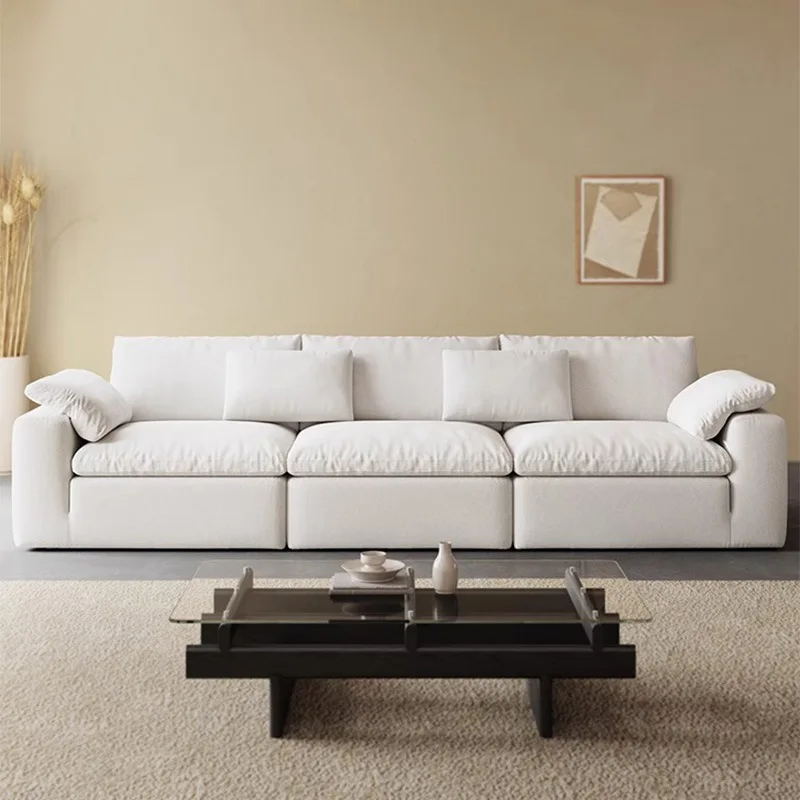 

Chaise Lounge Sofa with Ottoman Modular Cloud Sofa Combination Sofa