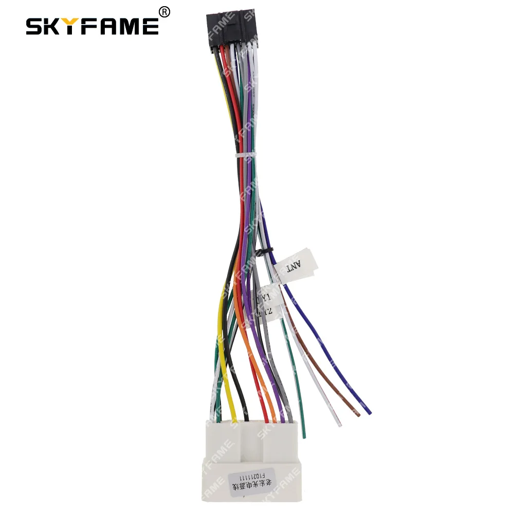 

SKYFAME Car 16pin Wiring Harness Adapter For SGMW Wuling Hongguang 2010 Android Radio Power Cable