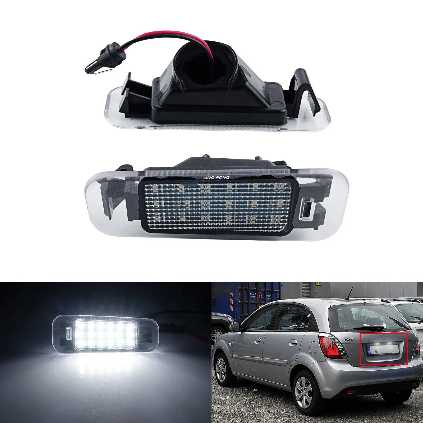 For Kia Rio MK II JB Rio5 2005-2011 LED License Number Plate Light White Canbus