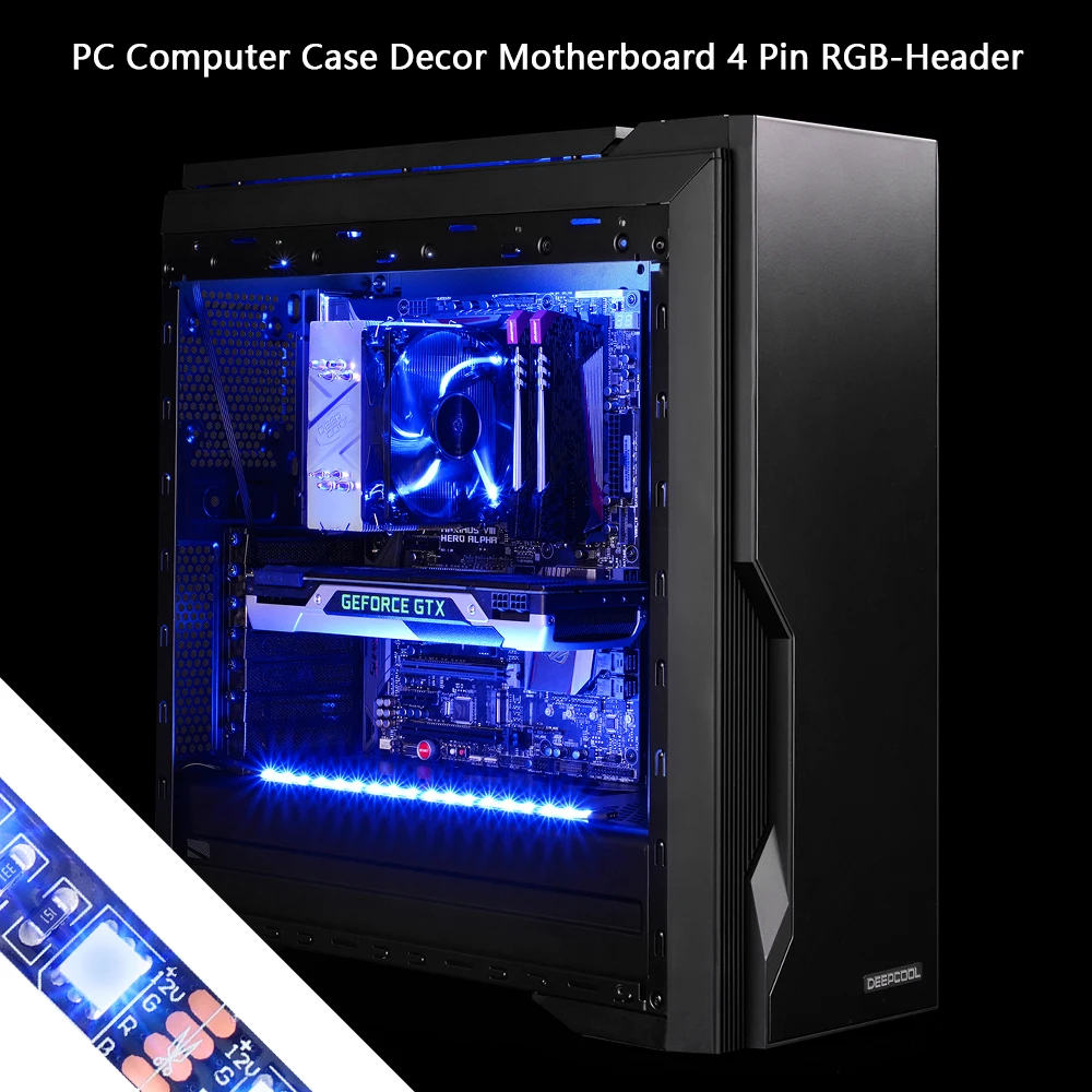 RGB Gaming LED Streifen Licht 1 zu 2/3 Splitter Kit Für 12V Aura Sync Motherboard 4pin LED Header Hintergrundbeleuchtung PC Computer Fall Dekor – Detail 1