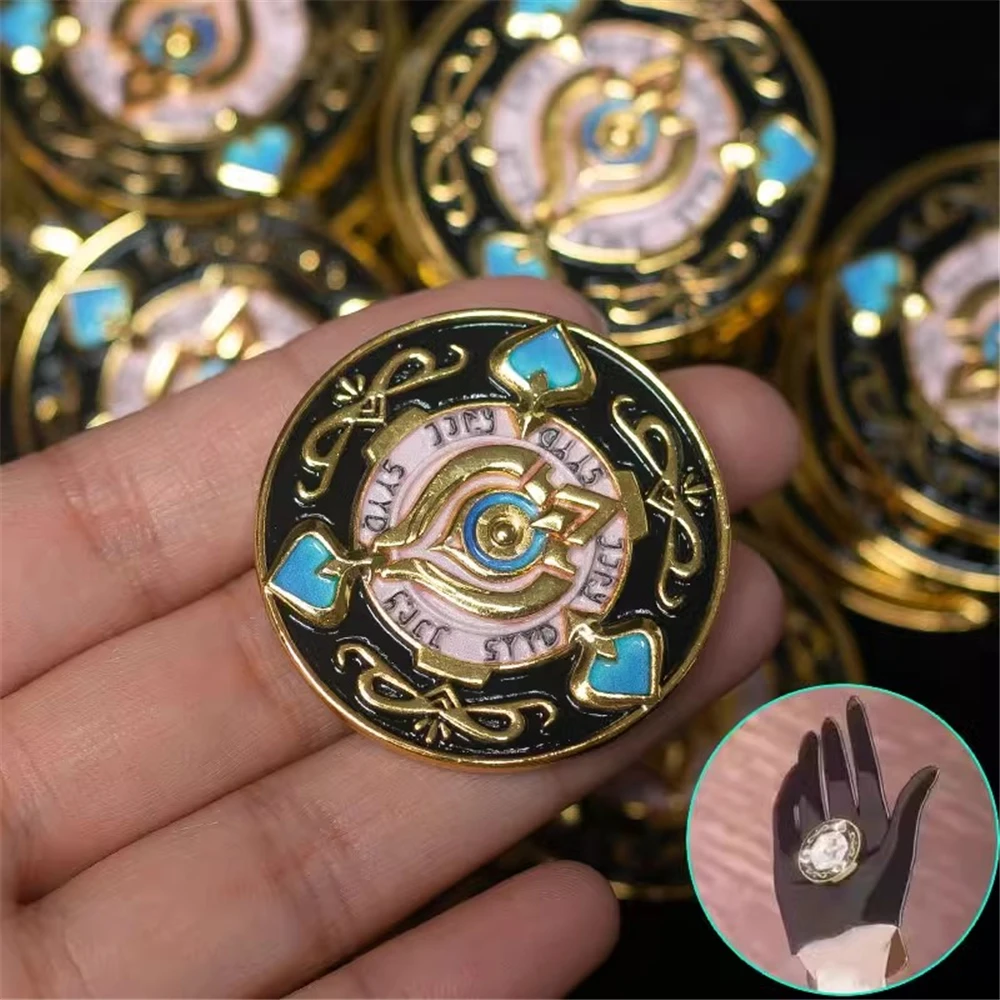 เกม Honkai Star Rail Aventurine Kakavasha คอสเพลย์เครื่องแต่งกายเหรียญโลหะโลหะผสมชิปเหรียญอุปกรณ์เสริม Props