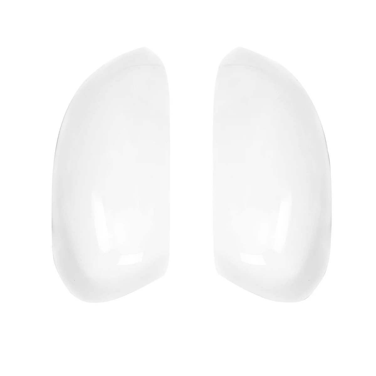 

1 Pair Left/Right White Rearview Side View Mirror Replacement Cover Cap Case Shell for Ford for Fiesta