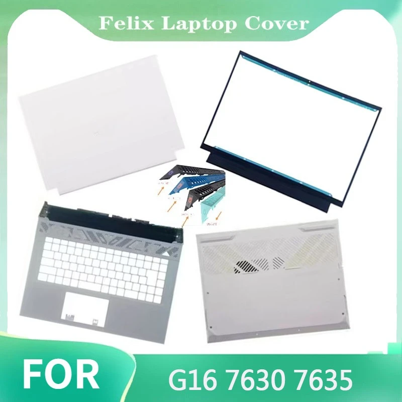 

New For G16 7630 7635 Replacement Laptop Accessories Lcd Back Cover/Front Frame/Palm Rest/Bottom With Black