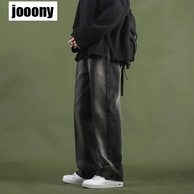 

Мужские винтажные джинсовые брюки Мужские Y2K Эстетика Свободная японская уличная одежда Модные повседневные мешковатые прямые джинсы Джинсы в стиле хип-хоп Брюки