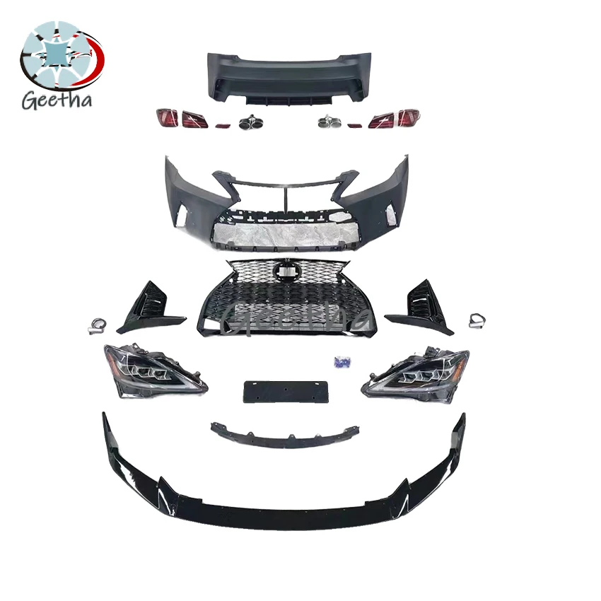 CZJF Modified Part Grille Headlamp Taillamp Front Rear Bumper Body Kit for Lexus Is 2006 2007 2008 2009 2010 2012 2012 up 2021