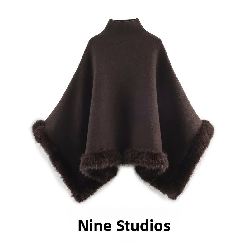 

Женская кофта NINE ZAR с высоким воротником, имитация меха, модель 289370, весна-лето, полиэстер