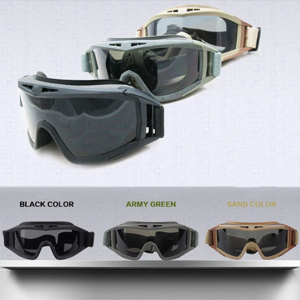 Outdoor tactical glasses desert locust military fan goggles dust-proof shooting motorcycle CS shock resistant sports glasses