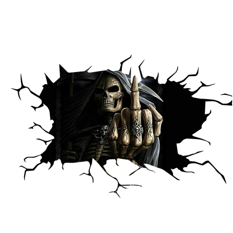 Halloween Horror Skeleton Sticker Waterproof PVC Decal For Car Floor Wall Caravan Exterior Styling Decor