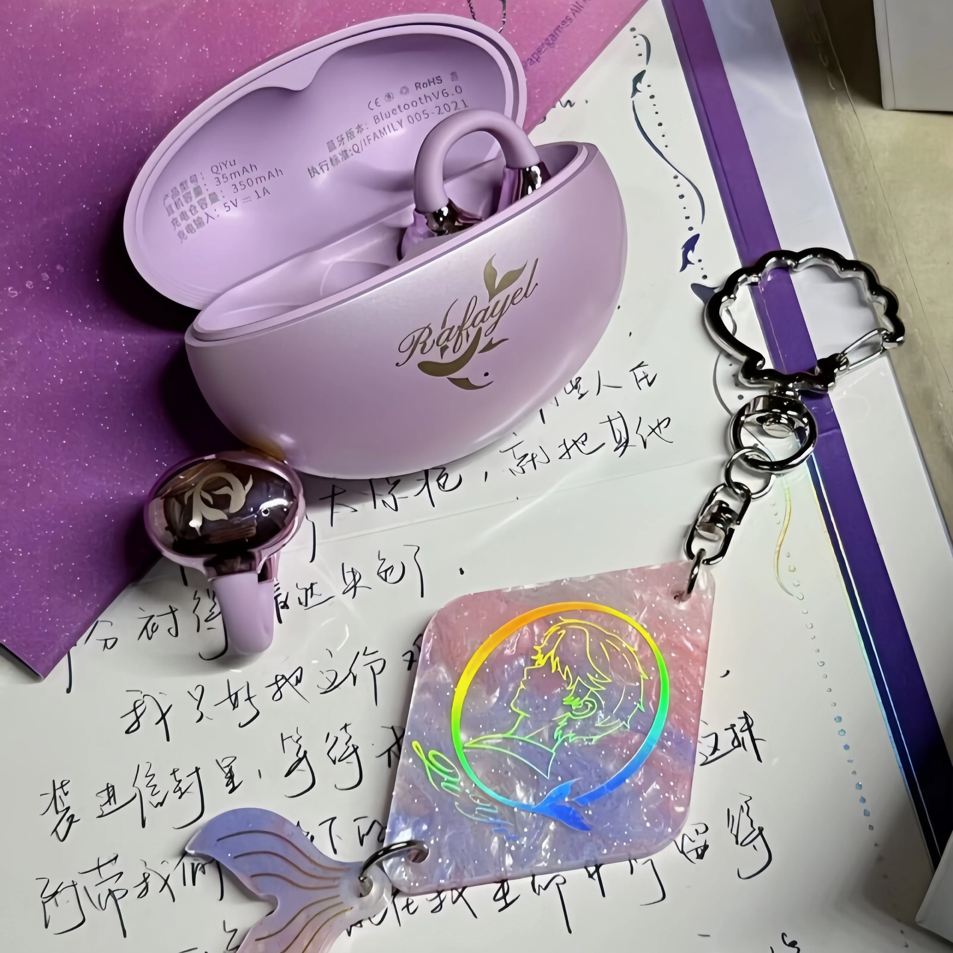 Anime Merchandise Market - Bluetooth Anime Earphones Ear Clip Fanfan