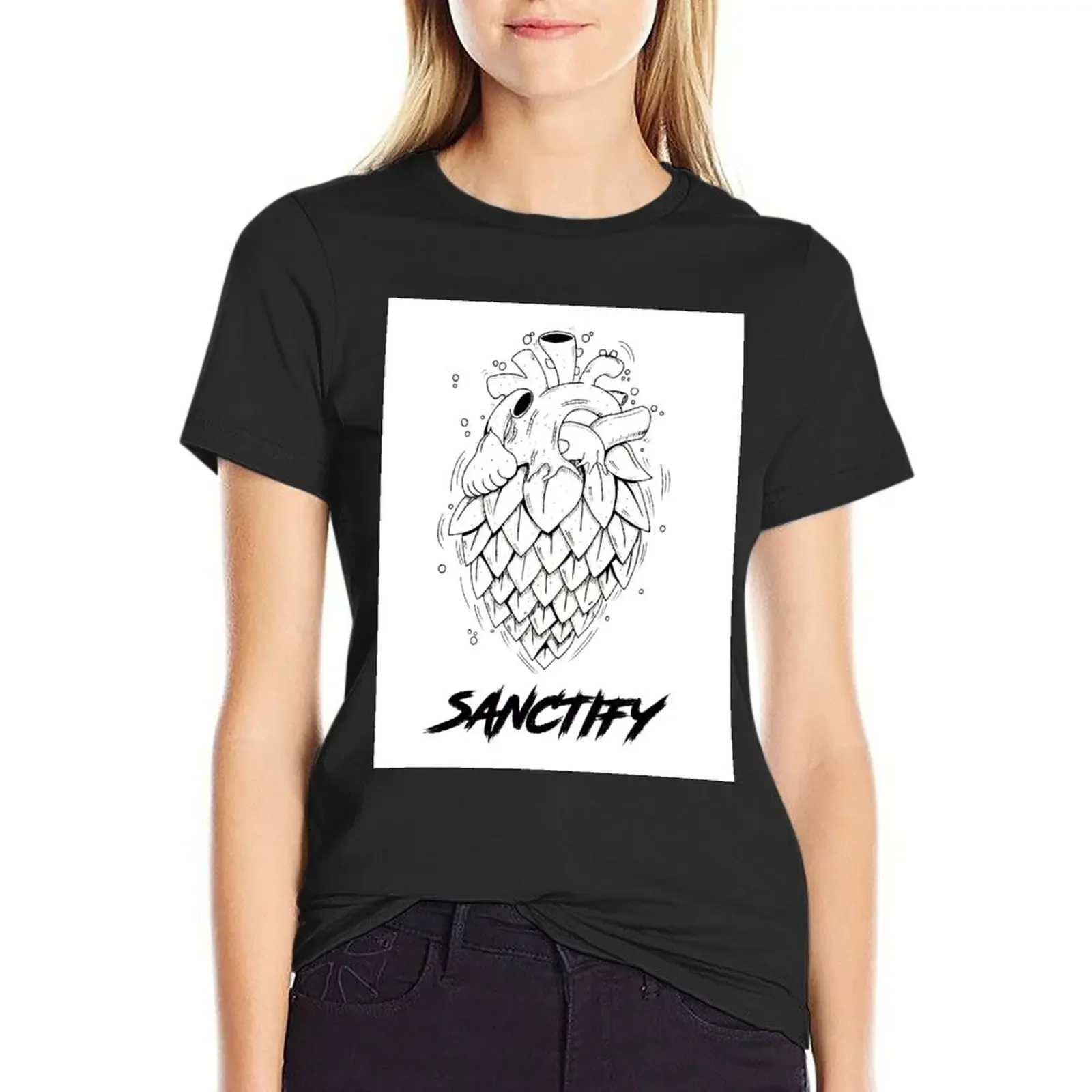 

Santify T-Shirt korean fashion animal print anime clothes sports fans Top Women