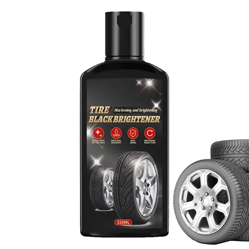 Tire Shine Hydrating Cleaner For Tires Car Tire Refurbishment Black Brightener Coating 320ml Tire Restorer For Tire Renewal