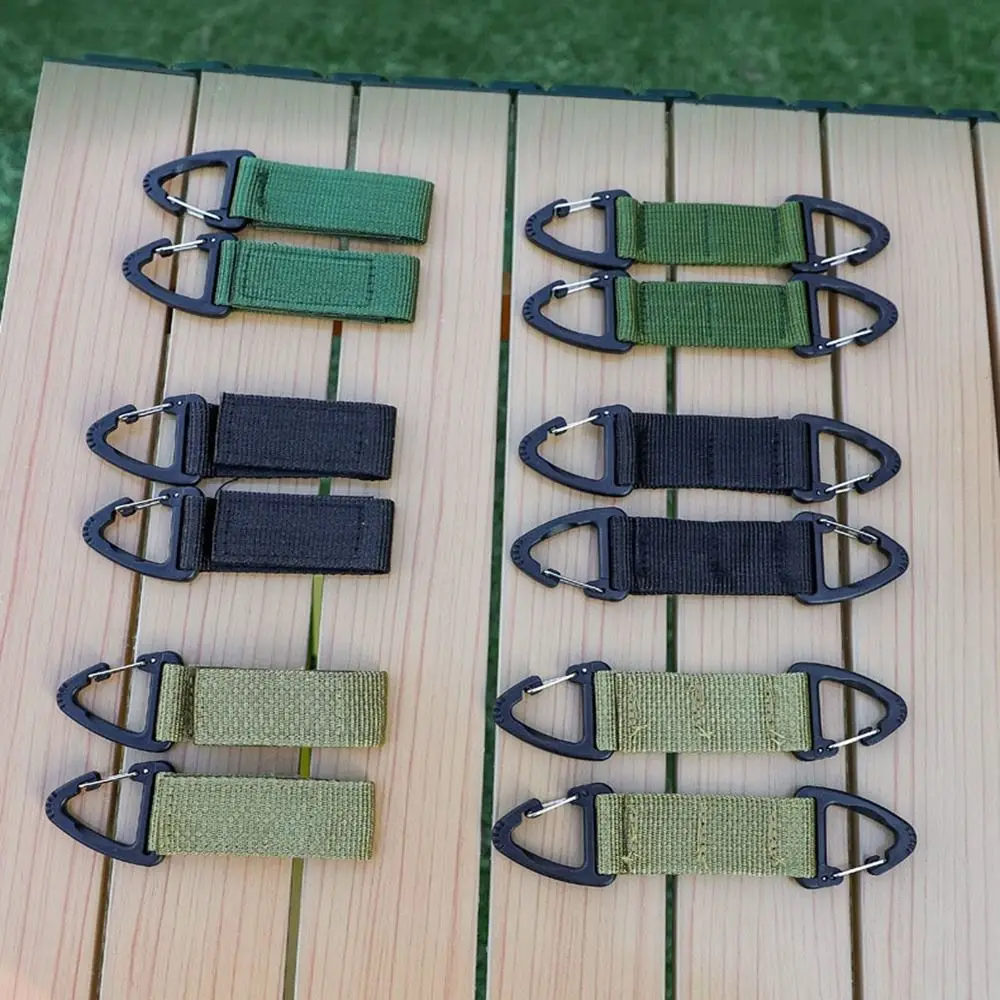 

2sets 3 Colors Quickdraw Carabiner 2 Styles Plastic Triangular Hook Holder Tool Webbing Backpack Hanger Outdoor Hike Accessories