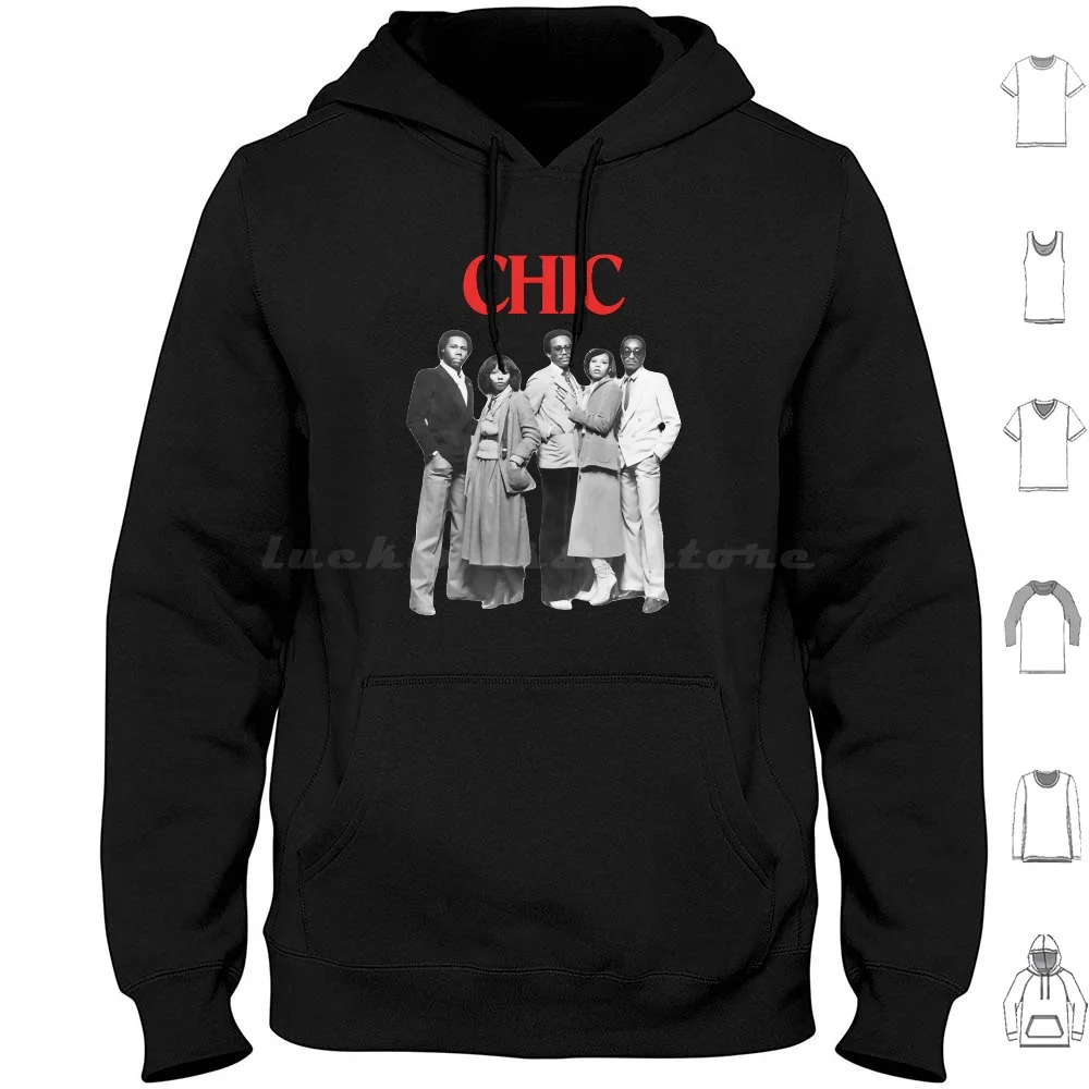 

Chic Ft. Nile Rodgers Hoodie cotton Long Sleeve Chic Nile Rodgers Rogers Niles Disco Studio 54 Giorgio Moroder Donna Summer