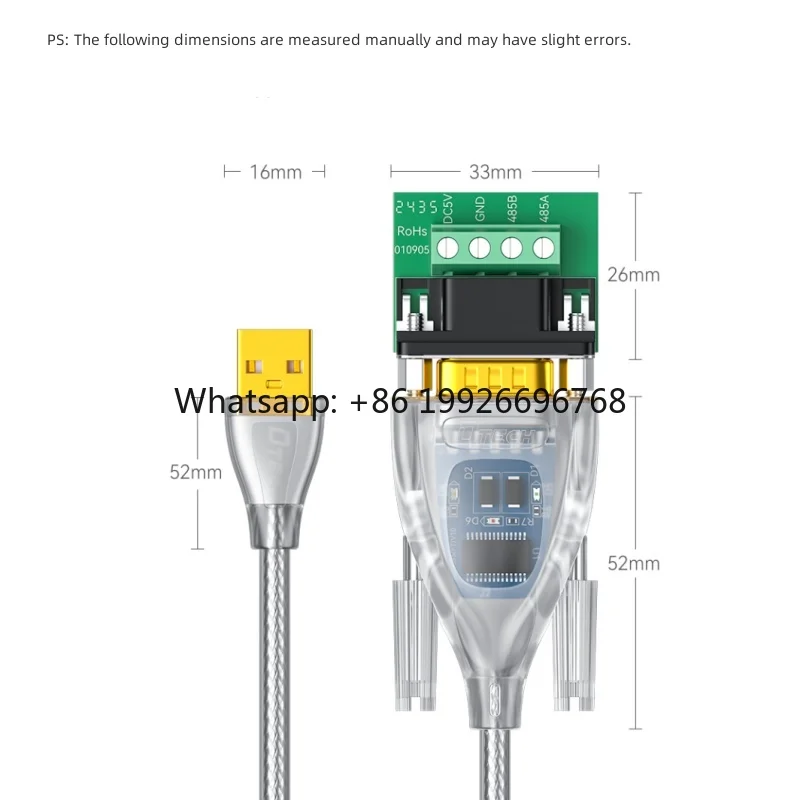 IOT5085(FT) USB 2.0 a Male to FTDI RS485 Serial Port Conversion Adapter Cable 0.5M 1M 1.5M 2M