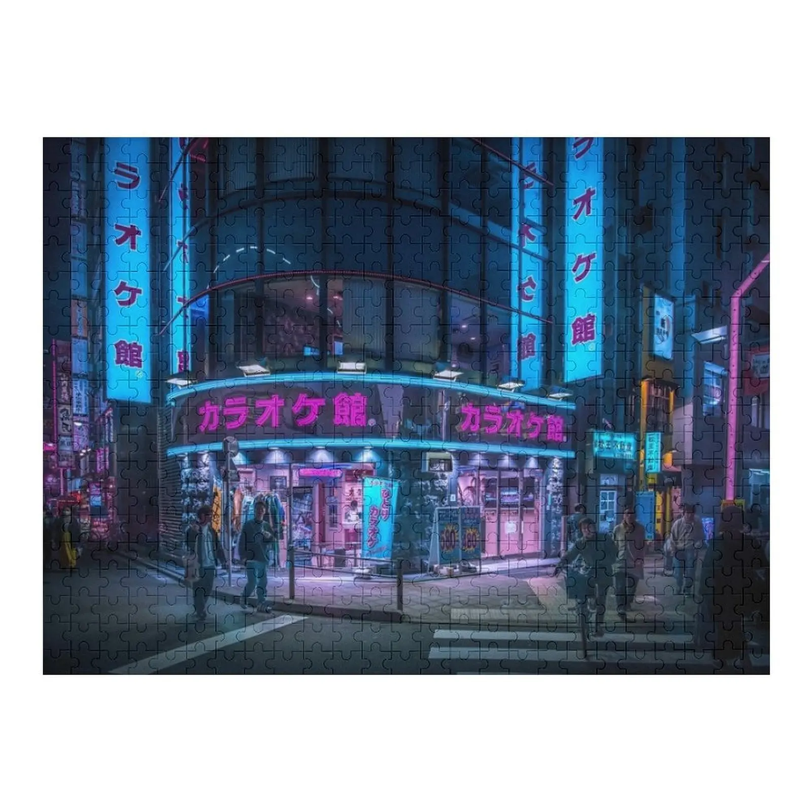 

Neo Tokyo - Late night Караоке-пазл на заказ, деревянный подарок, персонализированные подарки, детская игрушка-головоломка с индивидуальным именем для детей